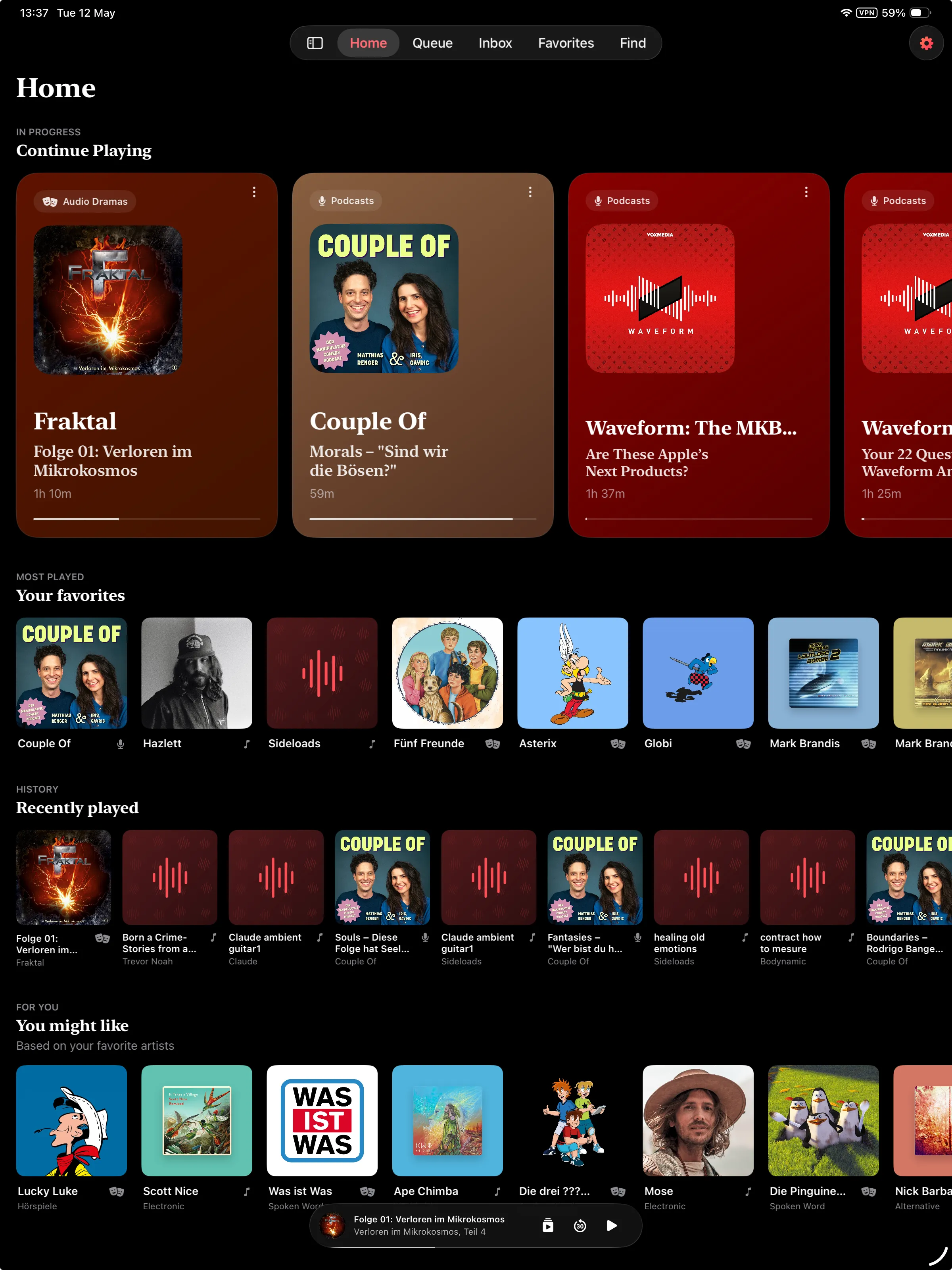 zentr on iPad