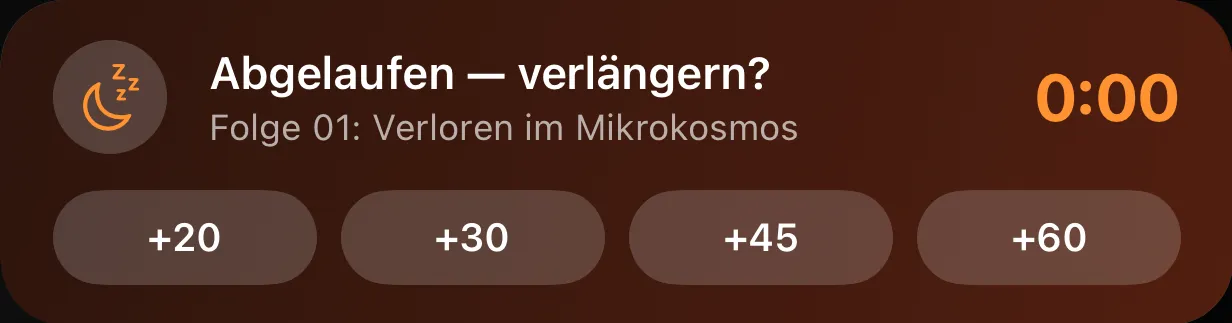 Dauer einstellen